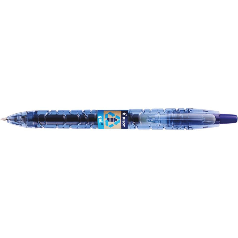 Kugelschreiber, Gehäuse-transparent, Blau, Klickkappe, Gepunktete Fasung
