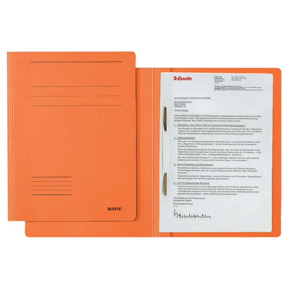 Ordner, A4-Ordner, Orangetrn, Dokumente, Innenansicht
