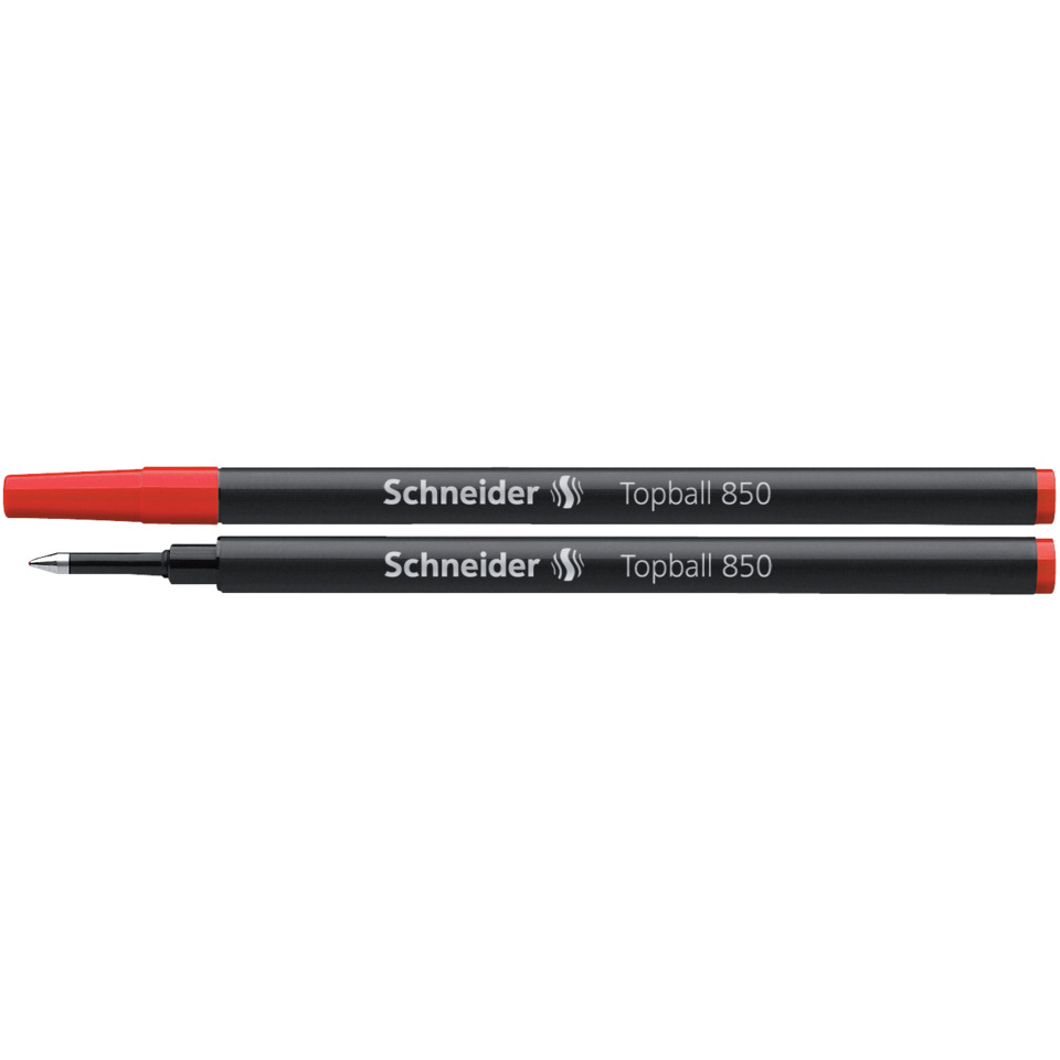 Marker, rote Kappe, schwarzer Körper, Doppel-Spitzestift, Schneider Topball 850