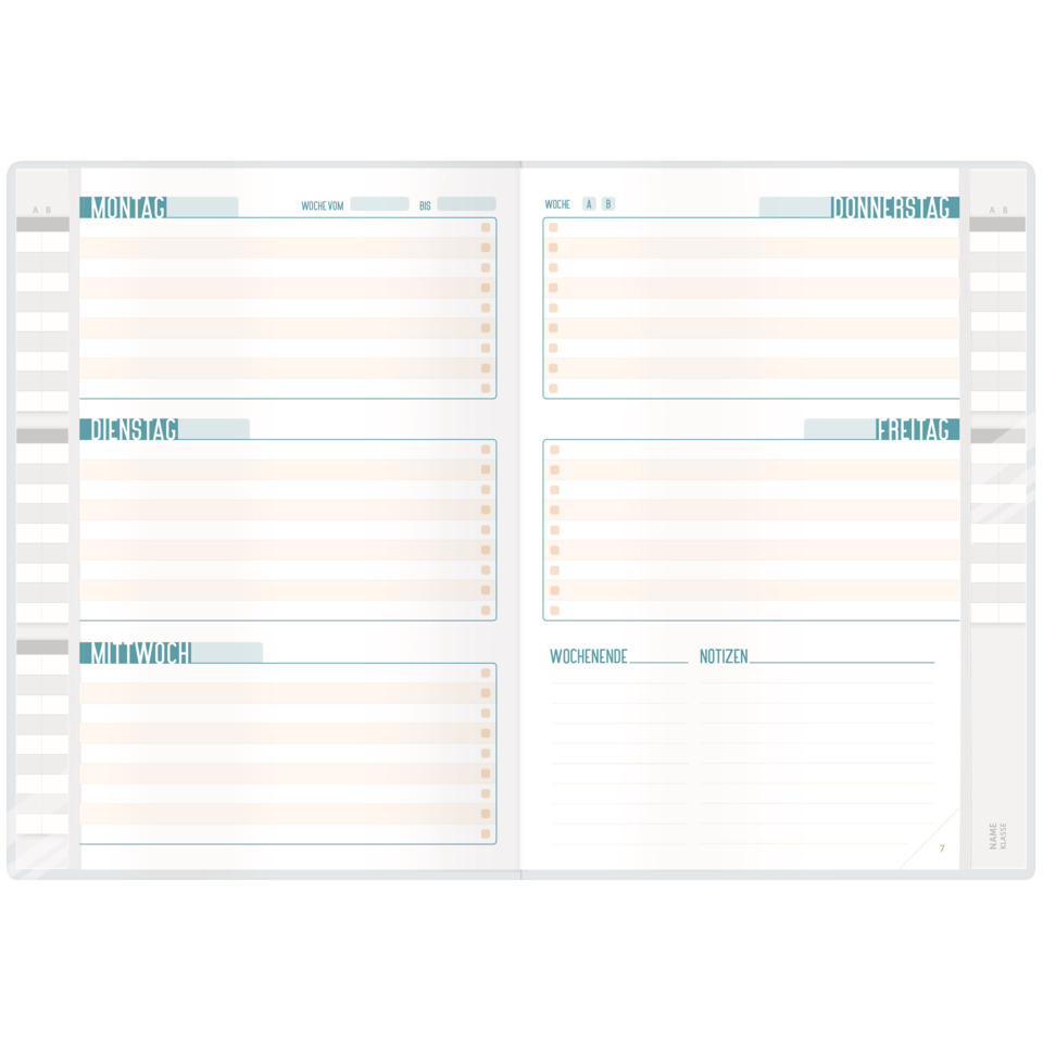Planer, Kalender, Woche, Notizen, Tageplaner