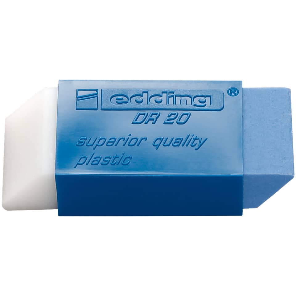 Eraser, Kunststoff, Blau, Schulbedarf, Radiergummi