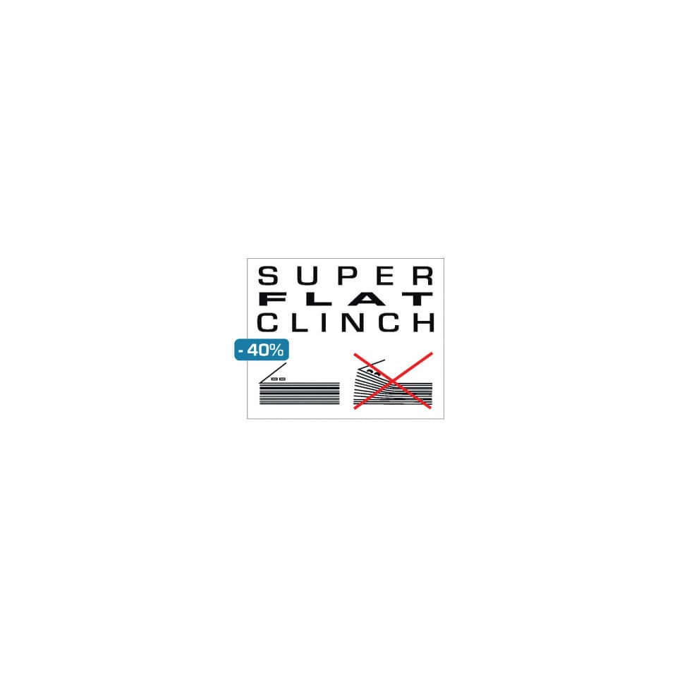 logo, superflat, clinch, 40%, label