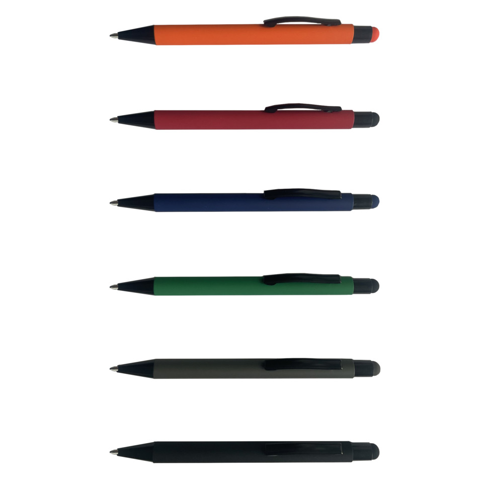 Kugelschreiber, Kugelschreiber-Set, Memofunktion, Grau/Schwarz/Mehrfarbig, Schreibegriffe
