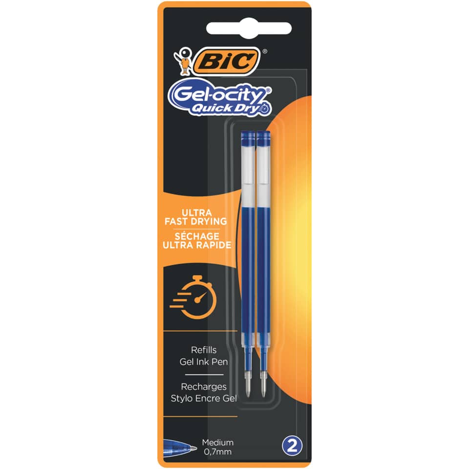 Gel-Tintenpens, Refills, Gel Pen, 2er-Pack, Medium 0.7mm