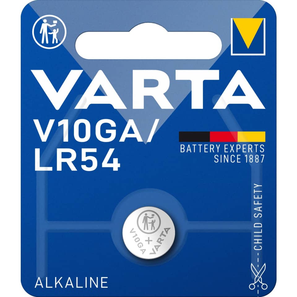 Varta, V10GA/LR54, Alkaline, Batterie, Knopfzelle