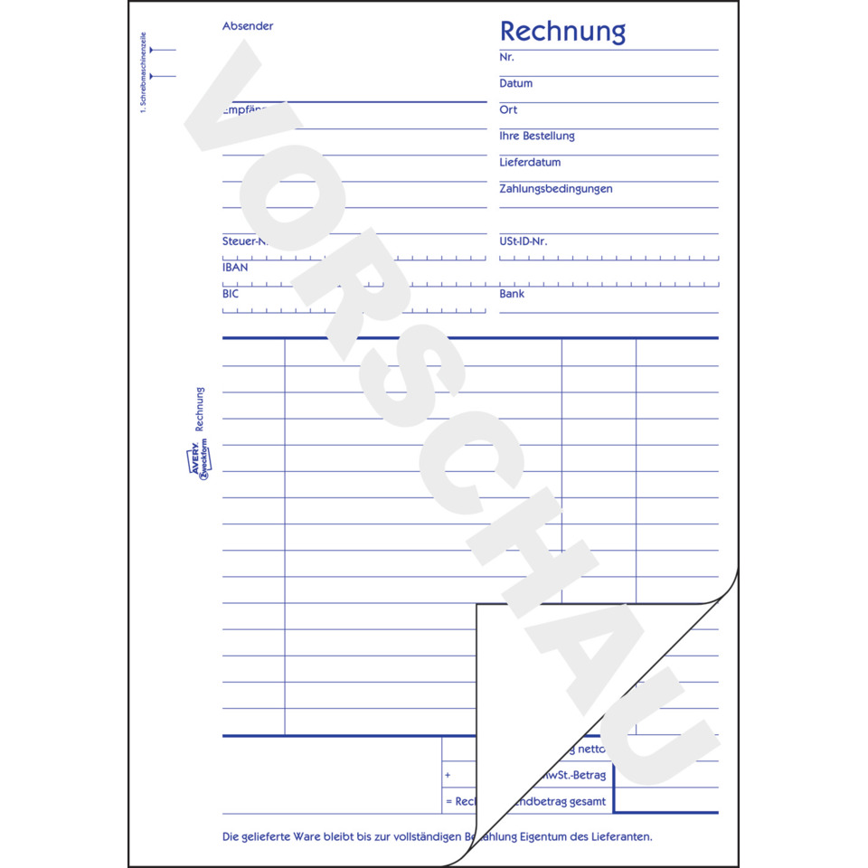 Rechnung, Formular, Kopie, Blau, Linien