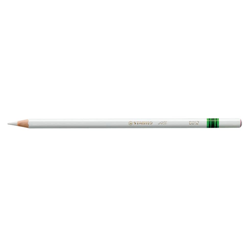 Bleistift, Holzbleistift, HB-Bleistift, weiß, Grün-Ringe