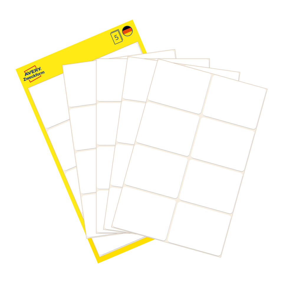 Stickerbögen, Etikettenbögen, Aufkleber, Klebebetiketten, Avery Zweckform