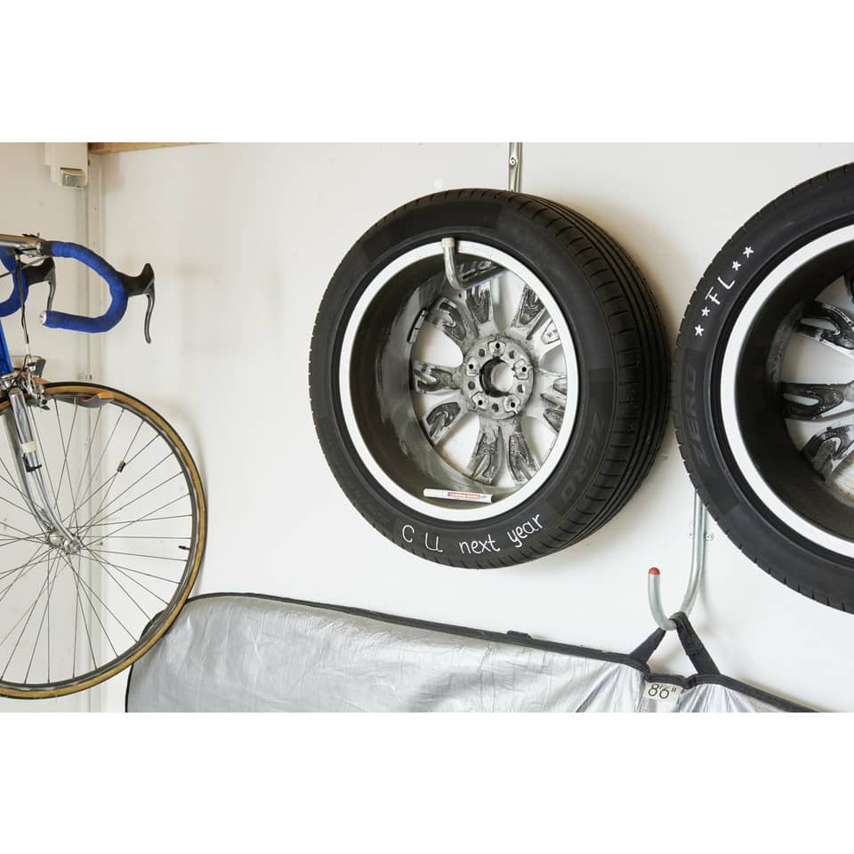 Fahrradreifen, Autoreifen, Wandmontage, Schwarz, Felge