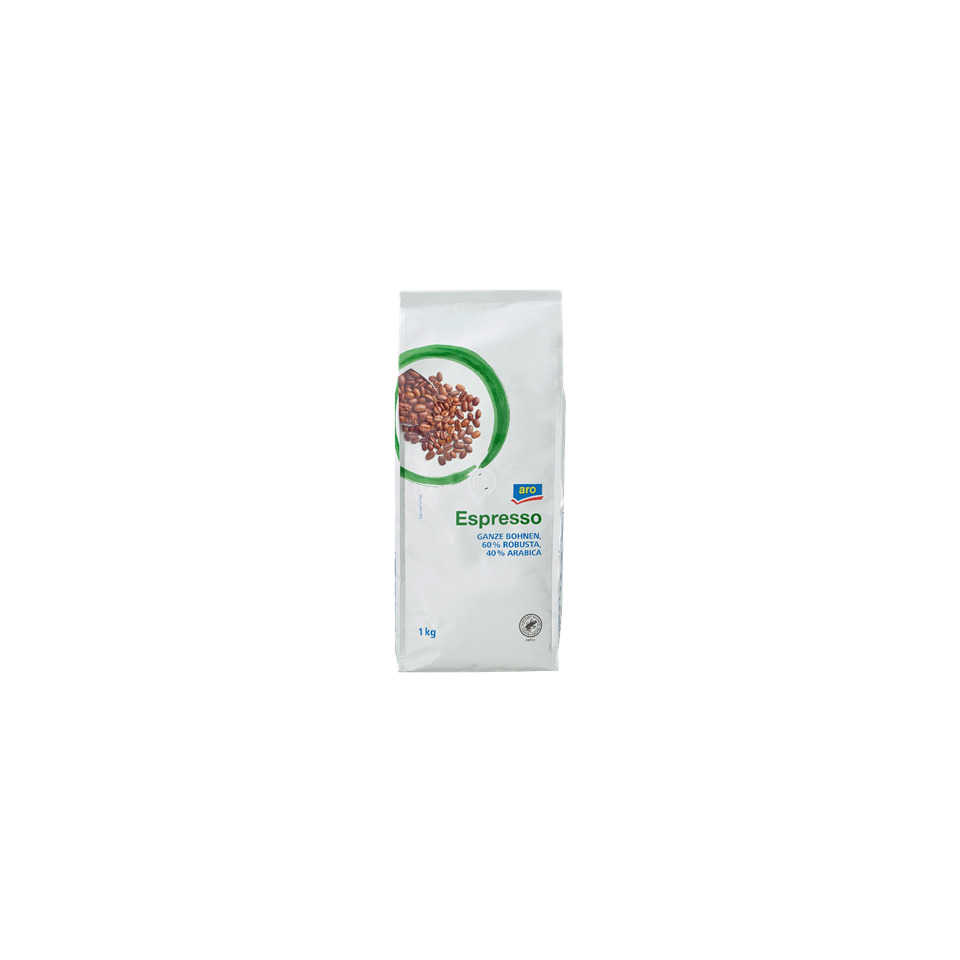 espresso, kaffee Bohnen, 1kg, gemischte Bohnen, aro espresso