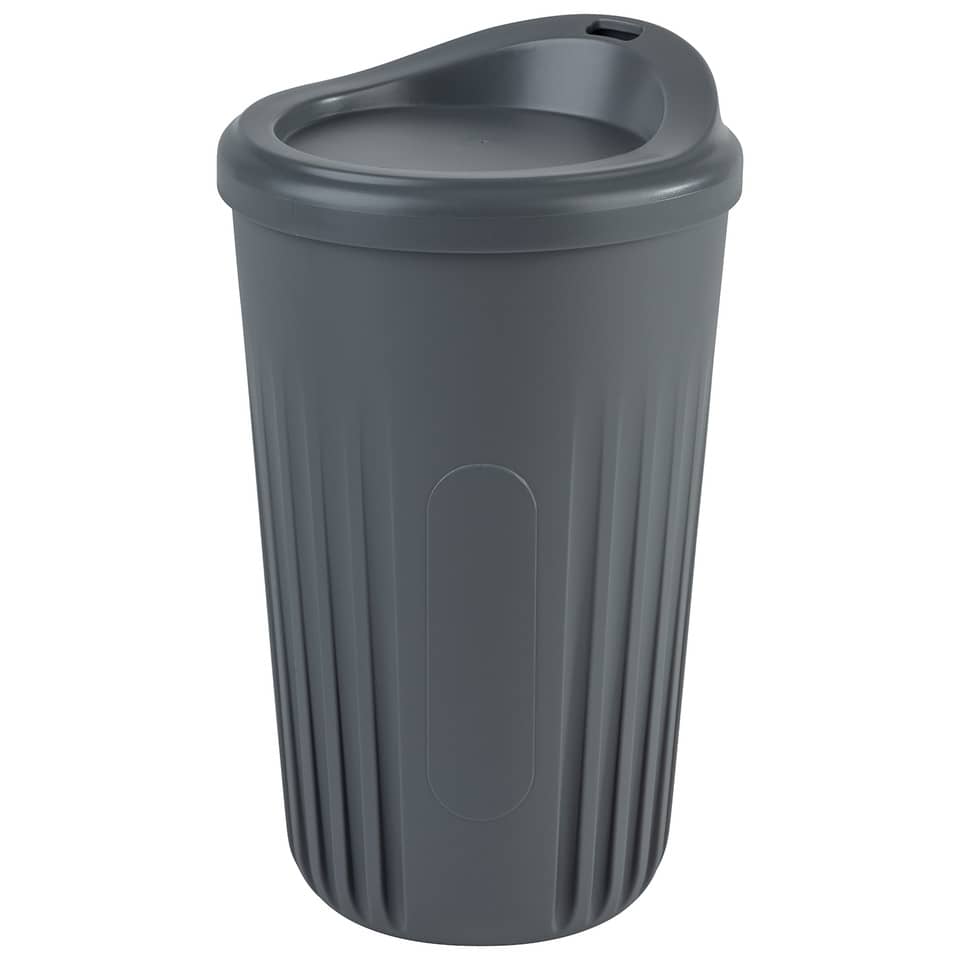 Becher, Travel-Mug, Becher aus Kunststoff, Dämmung, Schraubdeckel