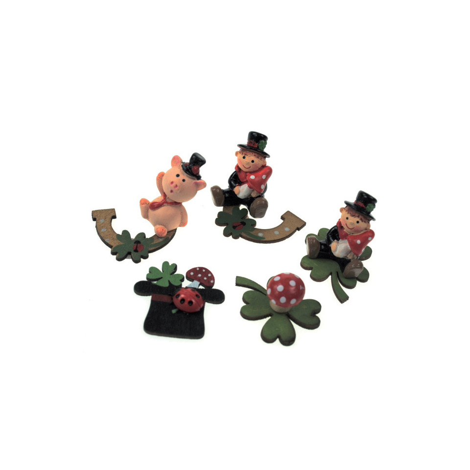 Figur, Humor, Männchen, Pilz, Kleeblatt