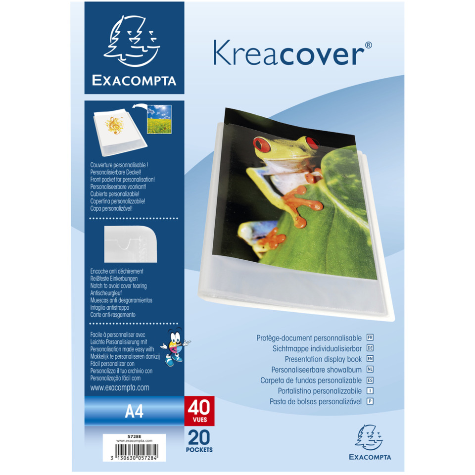 A4-Display-Book, Showalbum, Personalisierbar, Taschen, KreaCover, A4, Fotoalbum, Präsentationsbuch, Tasche Ordner, Showalbum