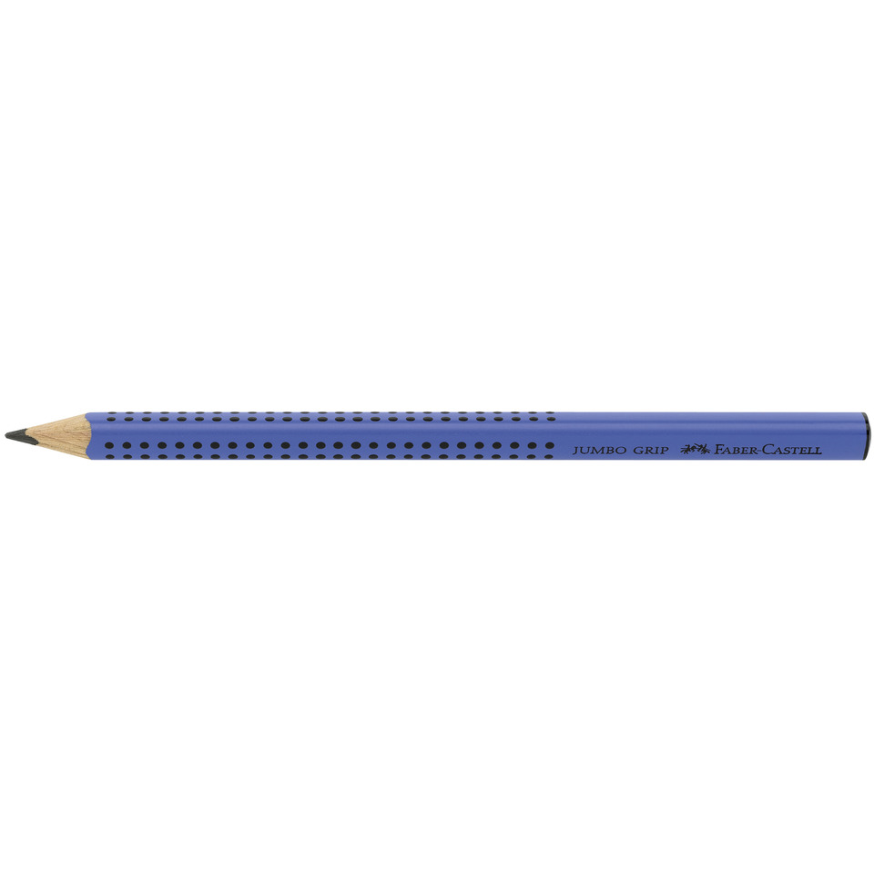 Bleistift, Jumbo-Griff, Holzspitze, blaue Farbe, Faber-Castell