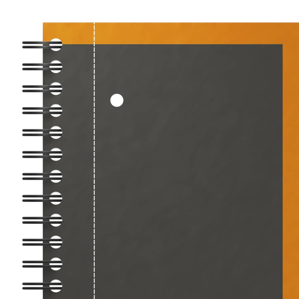 Notizbuch, Spiralbindung, Kunstleder, Kartonpapier, Orangene Umschlag