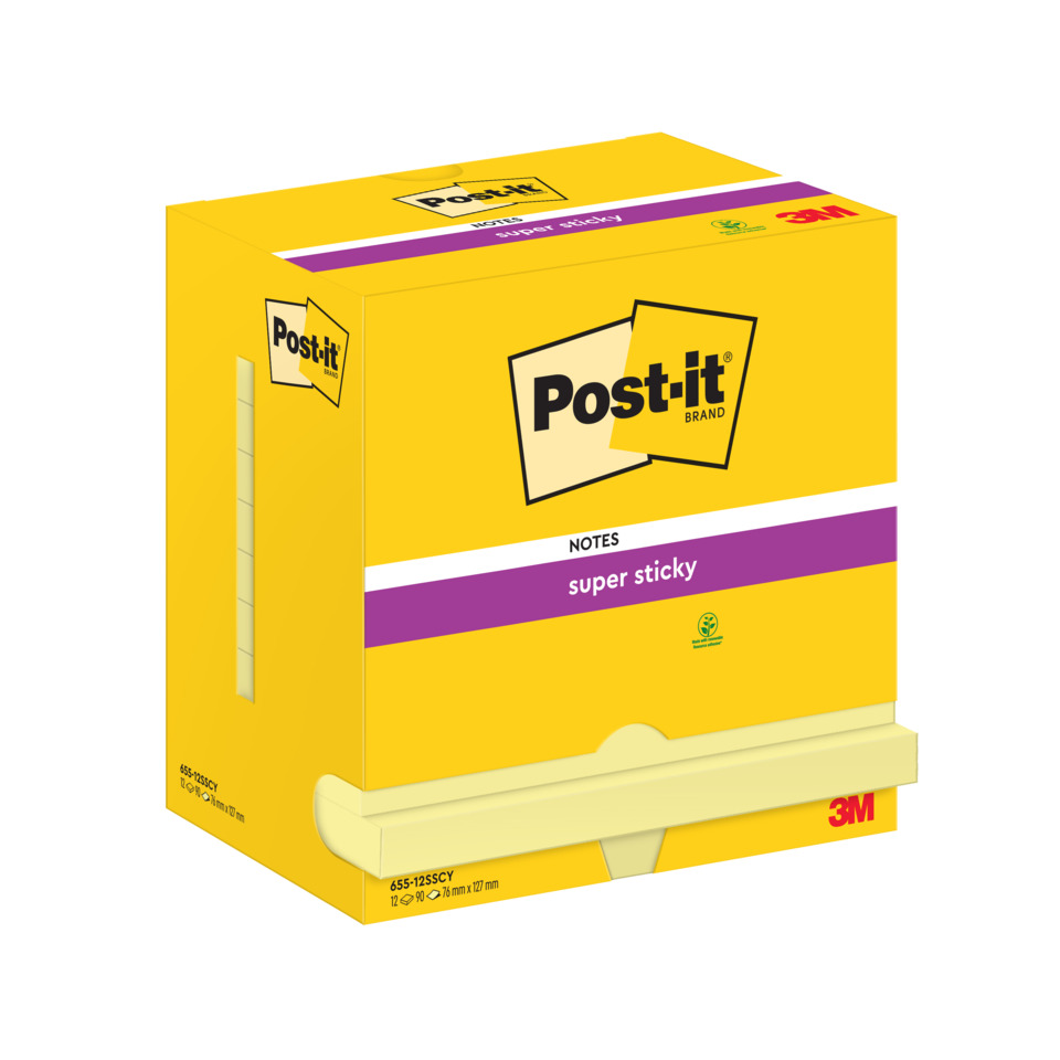 Post-it Notizen, Sticky Notes, Notizenblock, Spender, Gelb-Box