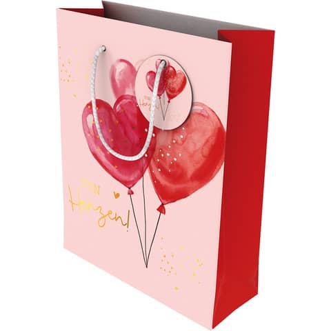 Geschenktragetasche von Herzen, 23 x 18 x 8 cm EigenArt 463003