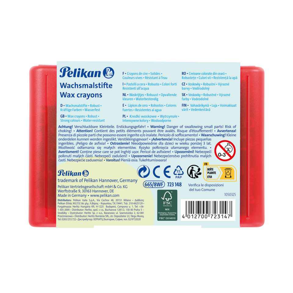 Wachsstifte, Wax Crayons, Kinderstiftset, Kunstbedarf, Mehrfarbig
