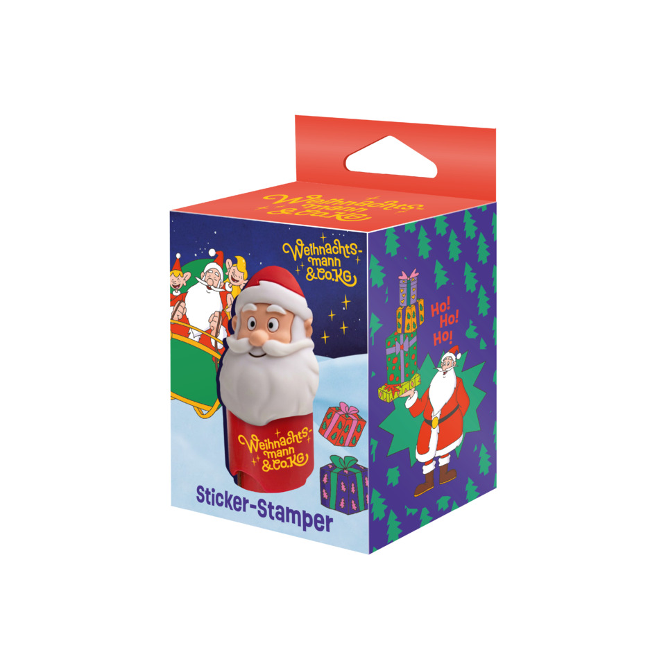 Weihnachtsmann, Sticker-Stamper, Geschenkverpackung, Kleinkind, Pinguin
