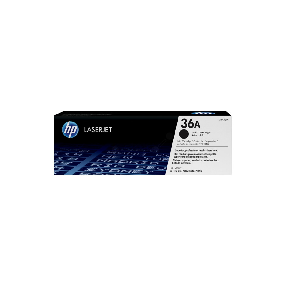 laserjet, tintenpatrone, schwarz, hp, 36a