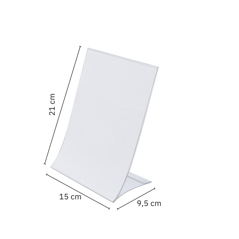 easel, display stand, weiß, schräg, abmessungen 21x15x9,5 cm