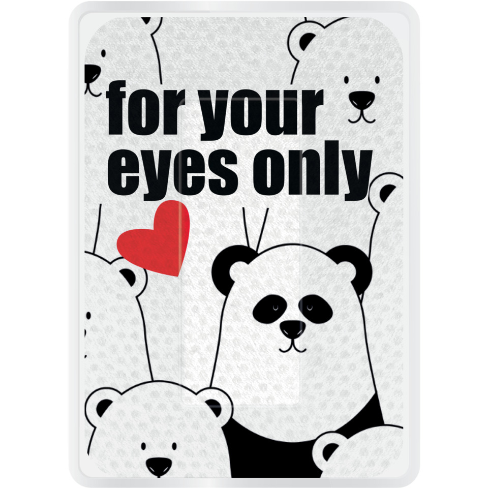 panda, bär, herz, muster, karte
