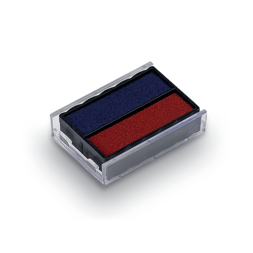 stempel, stempelset, blau, rot, transparentes gehäuse