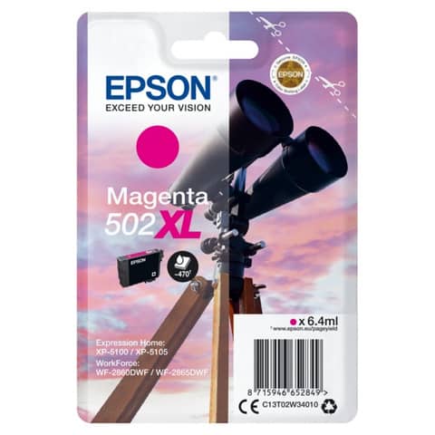 Inkjetpatrone Nr.502XL magenta EPSON C13T02W34010