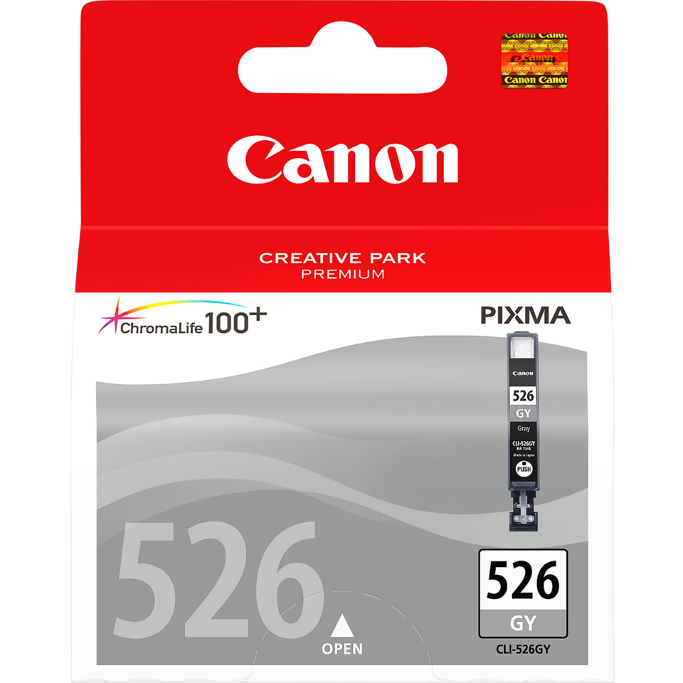 tintenpatrone, Canon PIXMA, 526GY, grau, ChromaLife 100+