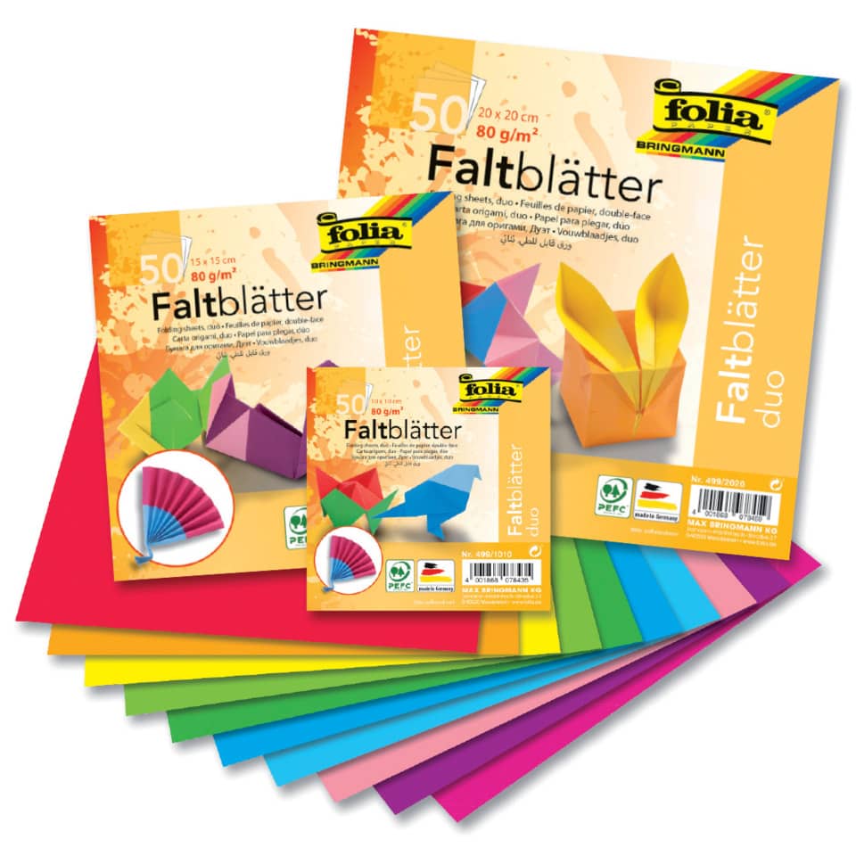 Faltpapier, Origami-Papier, Farbpapier, Faltblätter, Buntes Papier