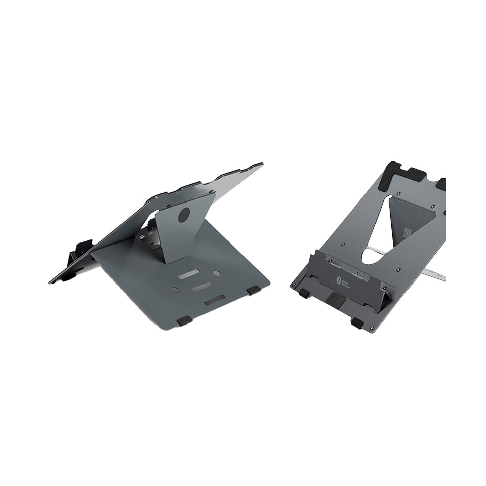 Laptop-Halterung, Montagehalterung, Metall, Grau, Flachhalterung
