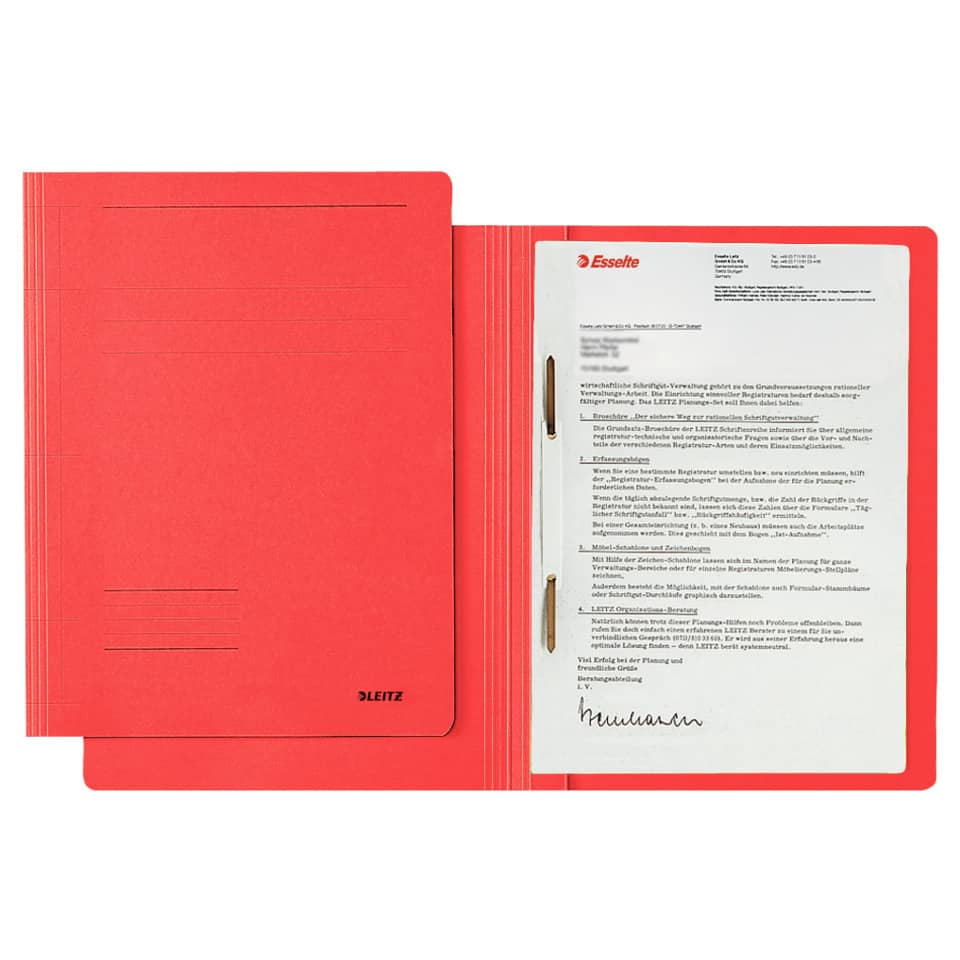 Ordner, Klemmhefter, Dokumentenmappe, Büroordner, Rot