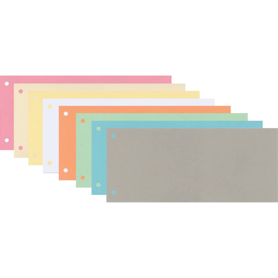 bunte Notizkarten, Notizkarten-Set, bunte Papiere, Löschfarben, Lochkarten