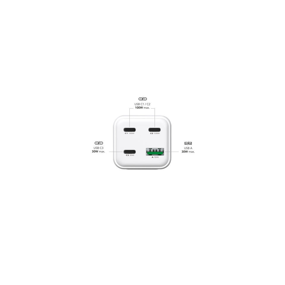 USB-C-Hub, Ladestecker, Stromverteiler, Multiplattform, Adapter