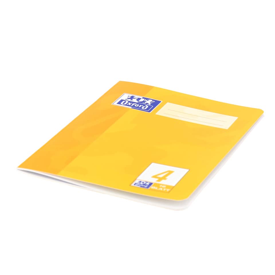Notebook, A4, Gelber Einband, Oxford Markenaufdruck, Lineiertes Papier
