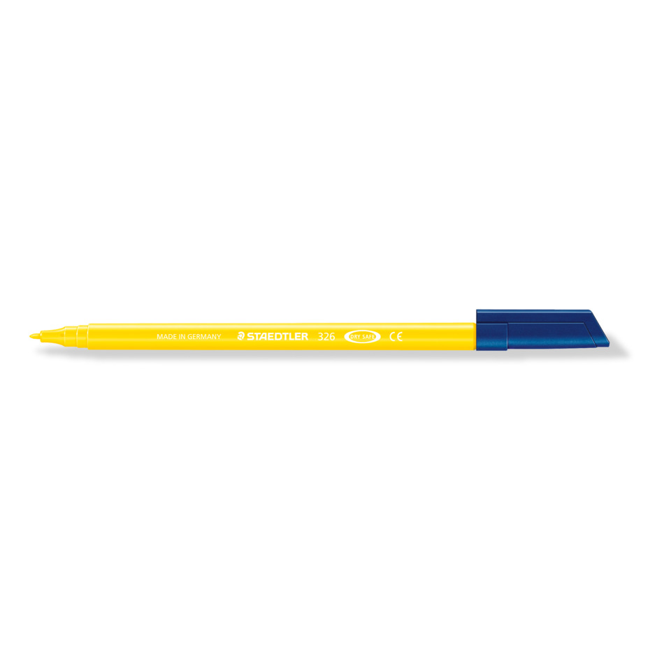 Marker, Highlight, Gelb, Kunststopfen?, Stift, Staedtler, Kappe, Schreibgerät