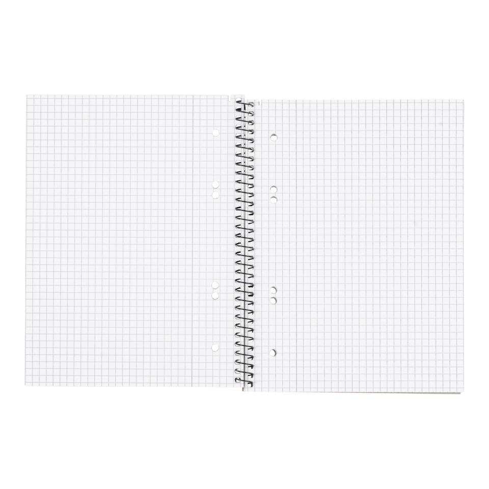 Notizbuch, Spiralbindung, Karo-Pattern, Leichtes Notizbuch, Kartonhülle