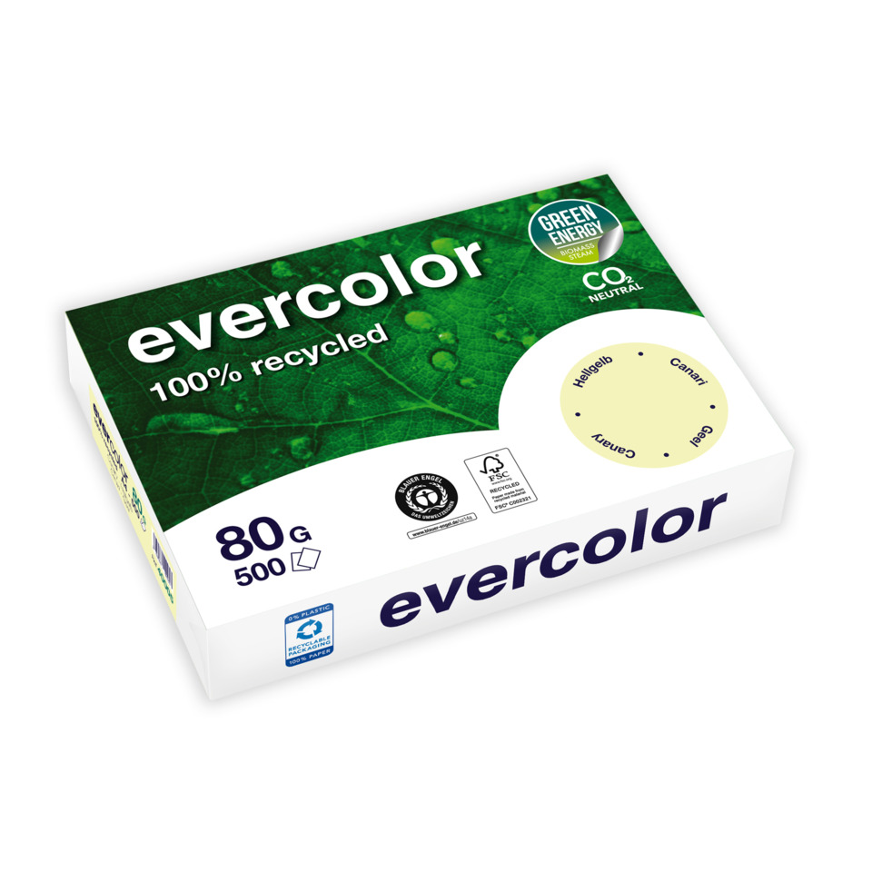 evercolor, 100% recycled, Papier, 80 g, A4
