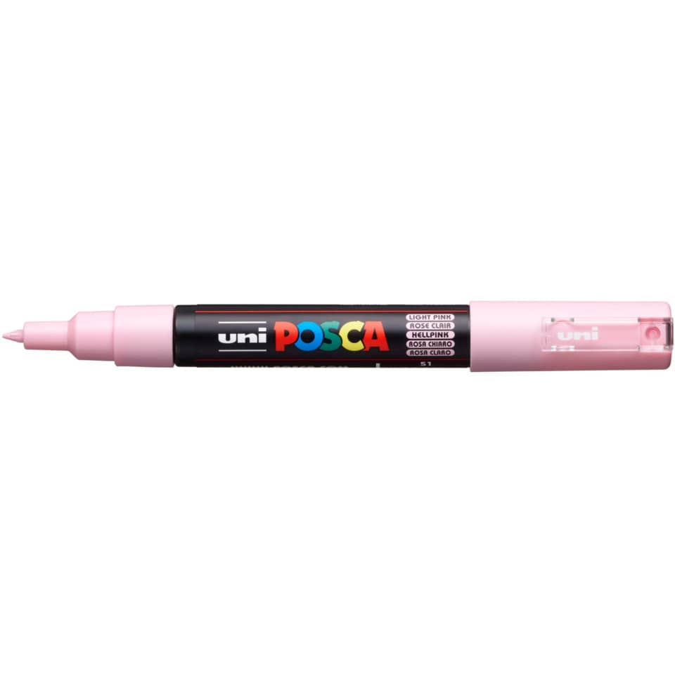Marker, Posca, Permanent marker, Pink, Chisel tip