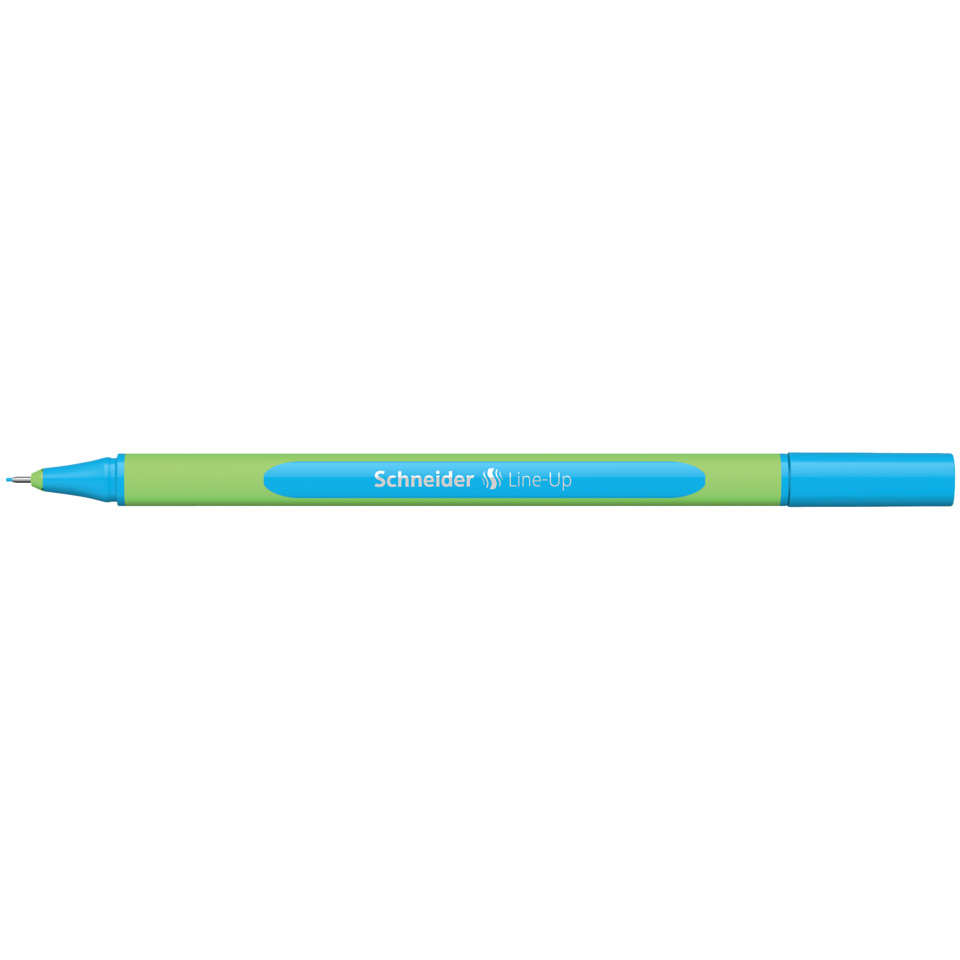 Marker, Line-Weight Pen, Green body, Blue cap, Gel pen
