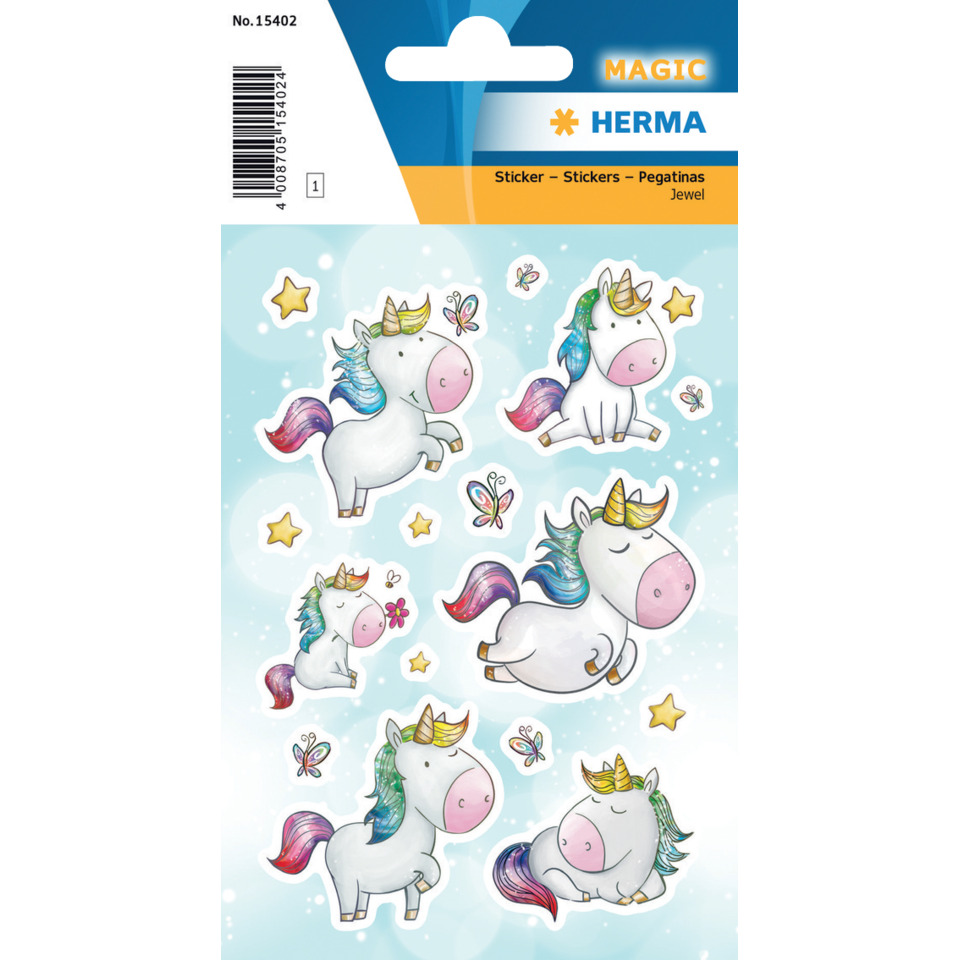 Sticker, Einhorn, Klebezubehör, Juwel, Motiv