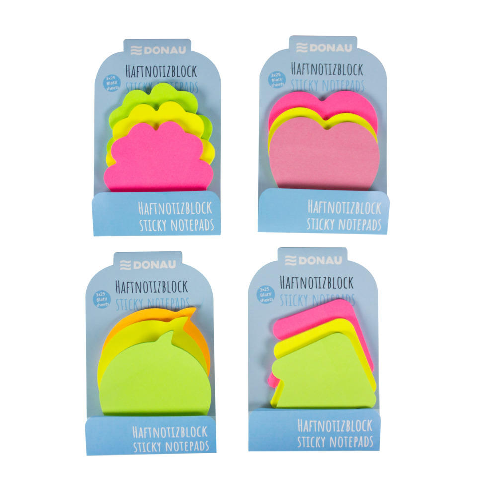 Notizblätter, Haftnotizblöcke, Sticky Notes, Post-its, Notizpaket