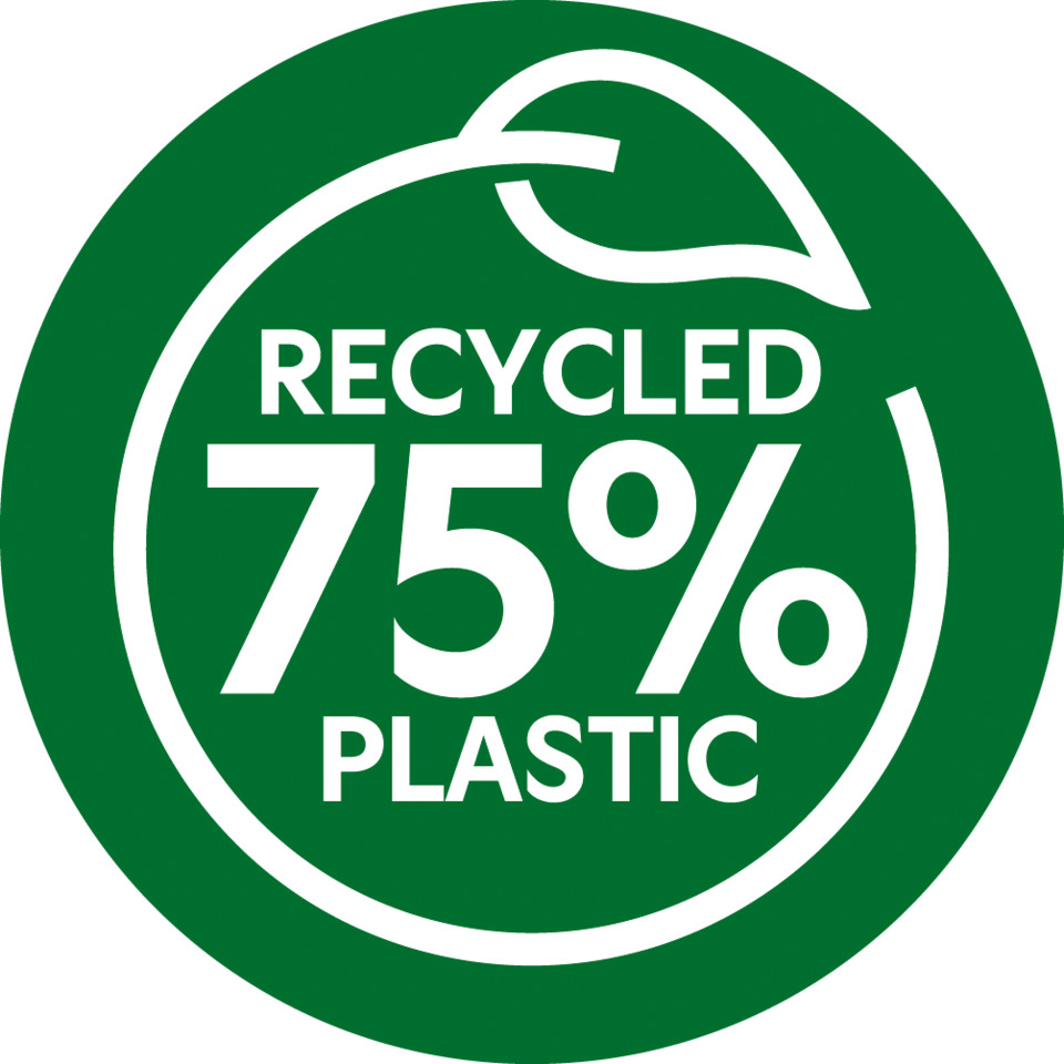 Recycling, Plastik, 75%, Kreis, Symbol