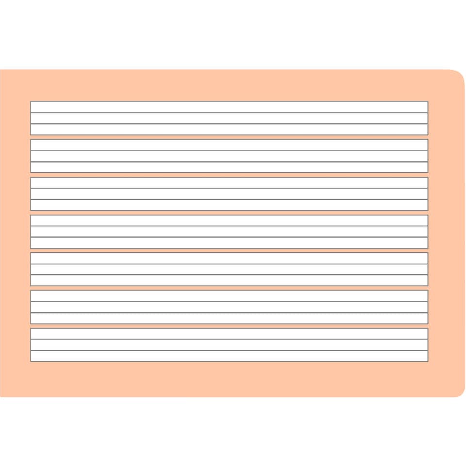 Karte, horizontale Linien, pfirsichfarbener Rand, weiße Linien, Dokument, Etikettenblatt