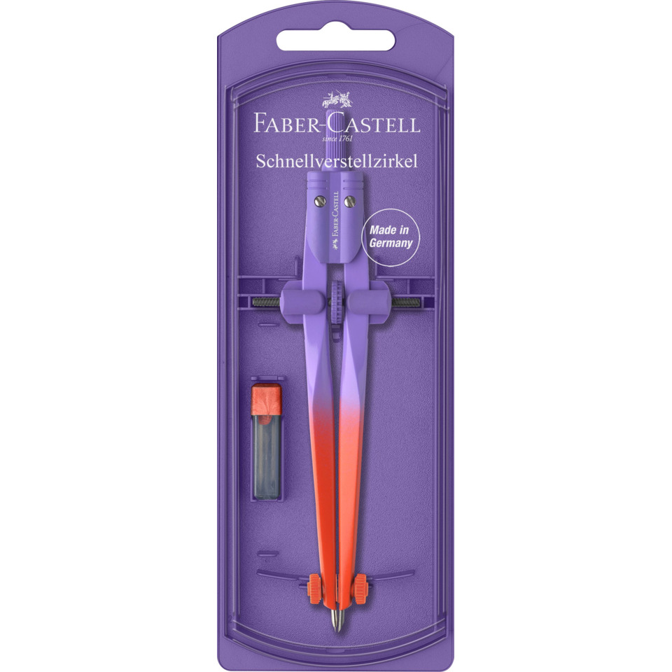 Zirkel, Schnellverstellzirkel, Schneideinlage, Graphit, Faiber-Castell