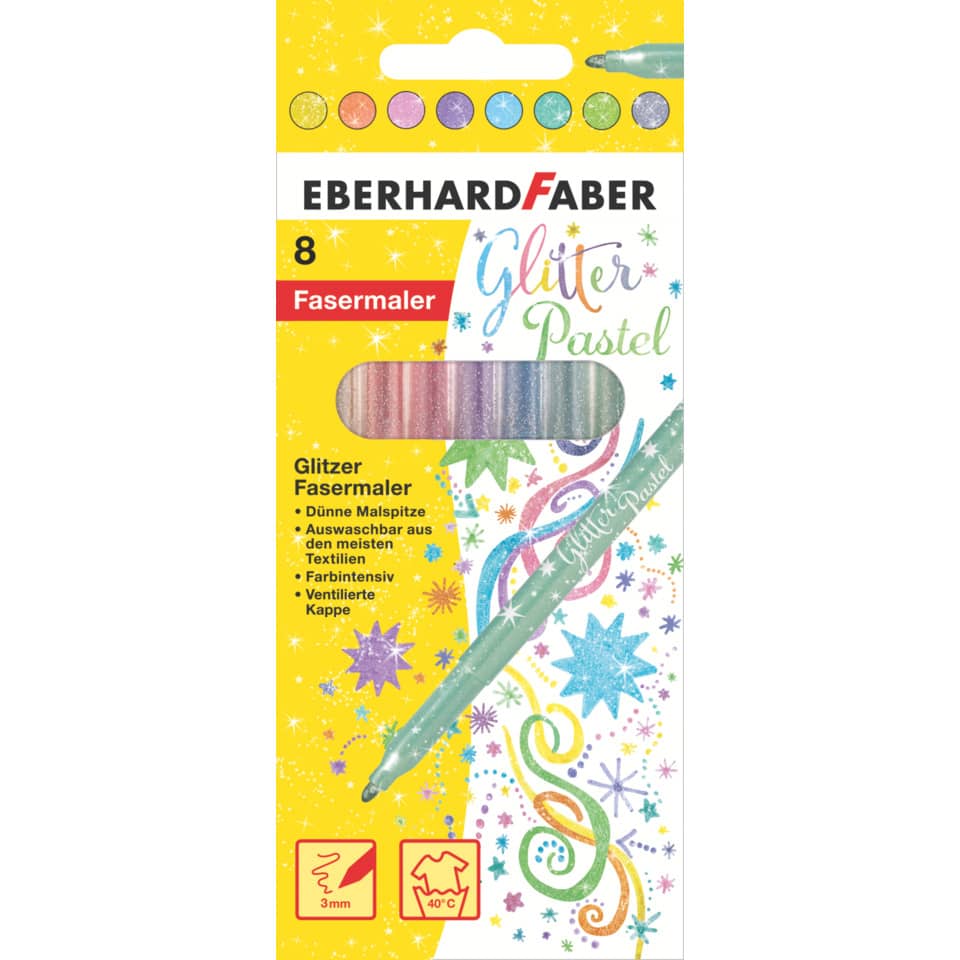 Glitzerstifte, Faserfarben, Pastell, Filzstift, Künstlerbedarf