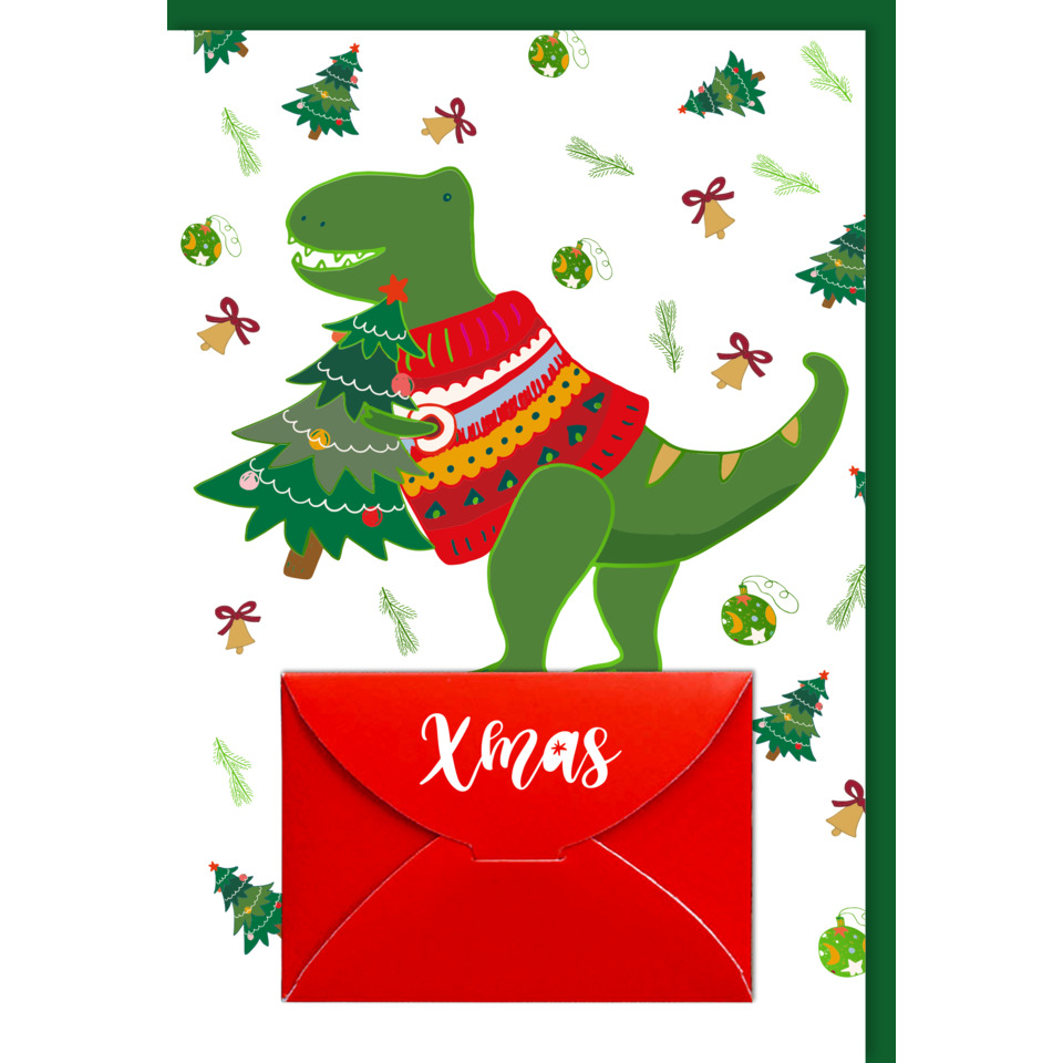 dinosaur, Weihnachten, Pullover, Umschlag, Feiertagsdekoration