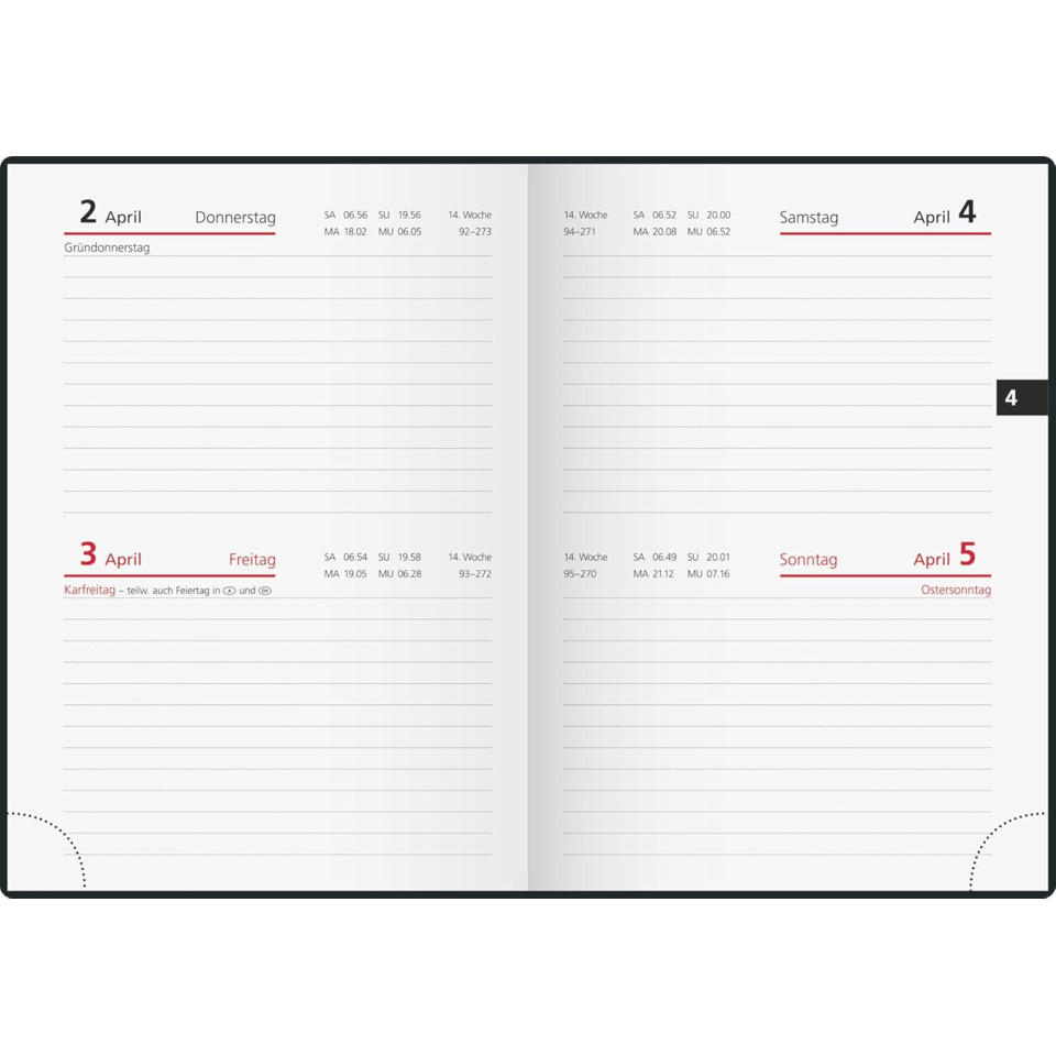 notebook, Planer, Kalender, offenes Buch, Zwei-Seiten-Druck