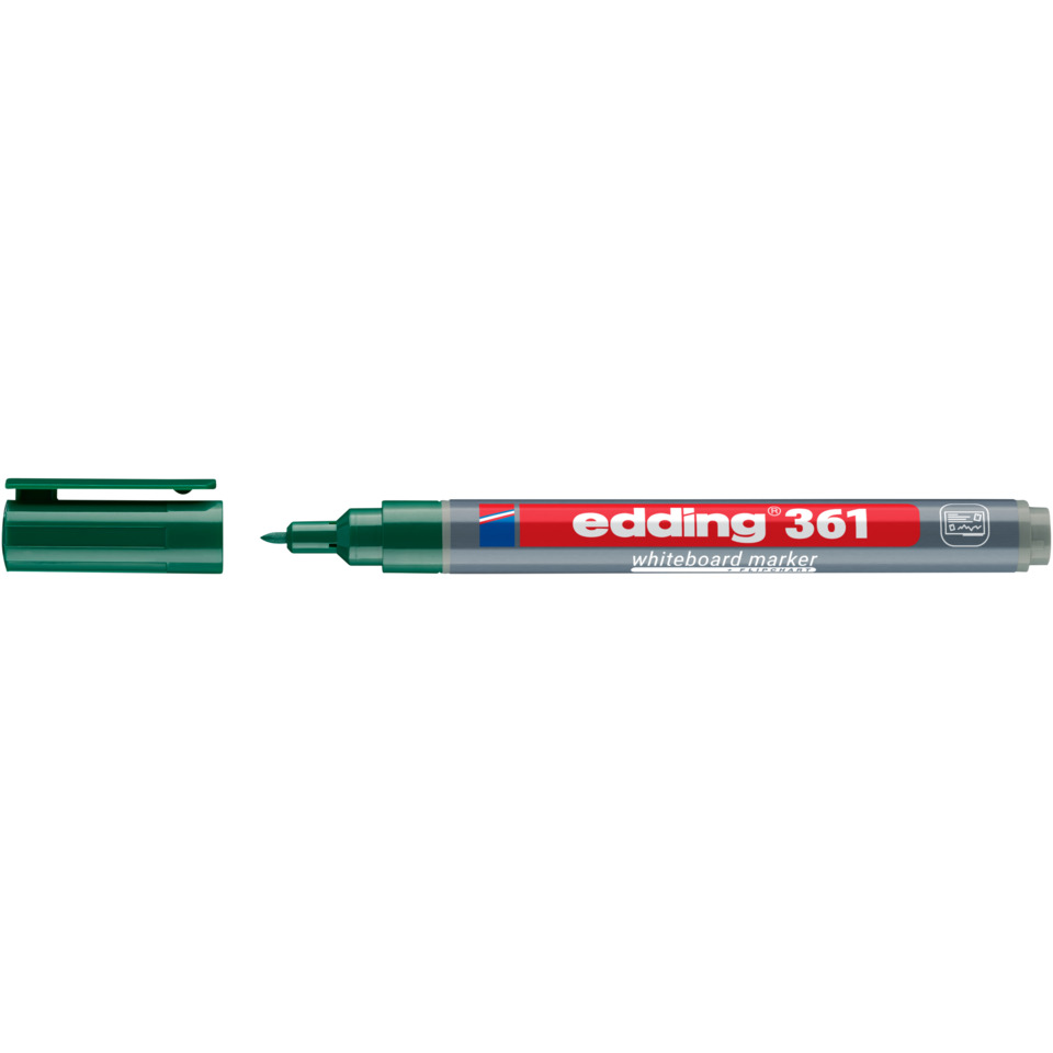 Whiteboardmarker, Tafelmarker, Grün, Edding 361, Filzstift