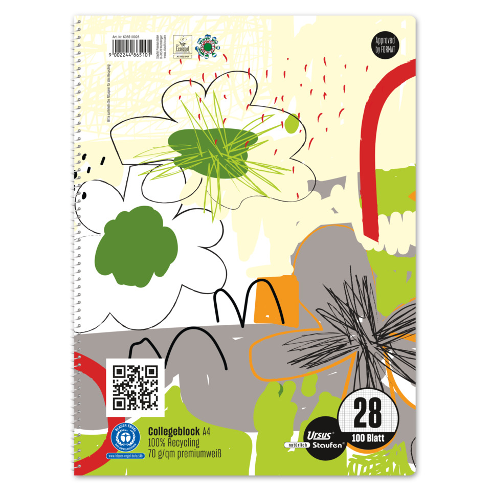 Notizbuch, A4, Papierblock, Künstlerblock, Druckpapier